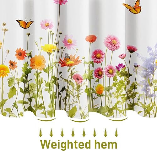 Miniatura 5 de ARICHOMY Cortina de ducha bohemia para baño, cortina de ducha moderna de mediados de siglo, 72 x 72 pulgadas, con 12 ganchos, impermeable, lavable,