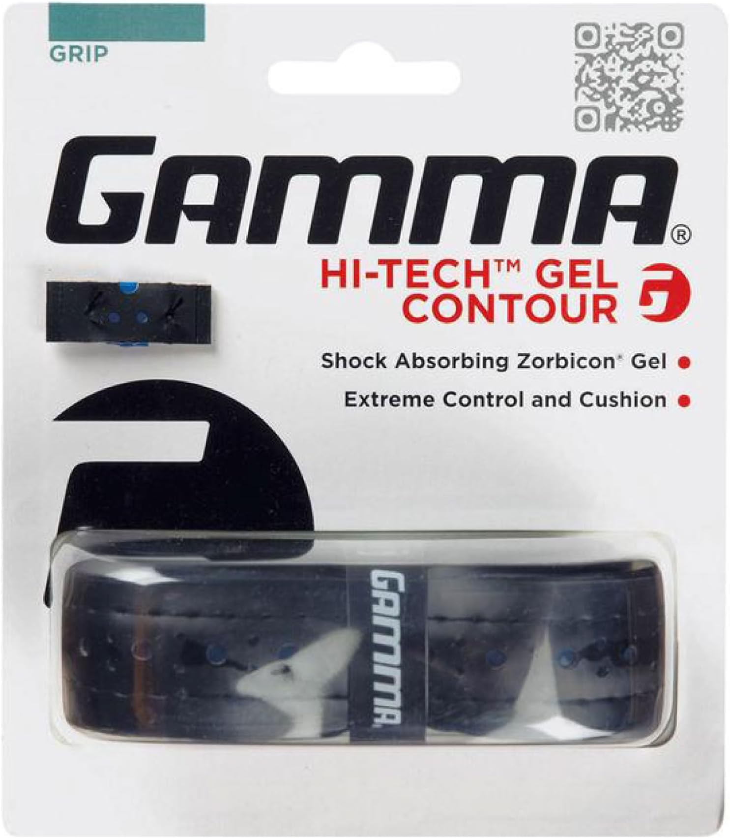 Gamma Hi-Tech Replacement Tennis Grip, High Traction Feel, Maximum Control, Durable Tennis Racquet Grip, Tacky Surface