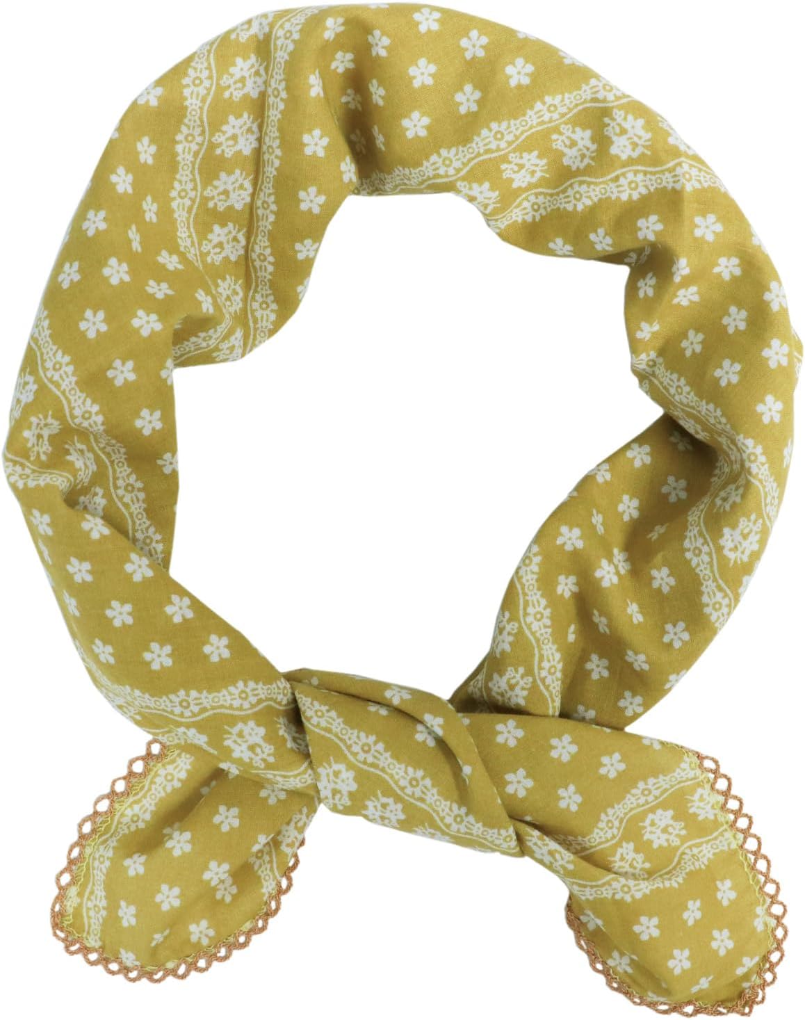 Large Cotton Bandana Headband for Women, Floral Hair Neck Scarf, Soft Head Wrap, 27 inch Square Scarf