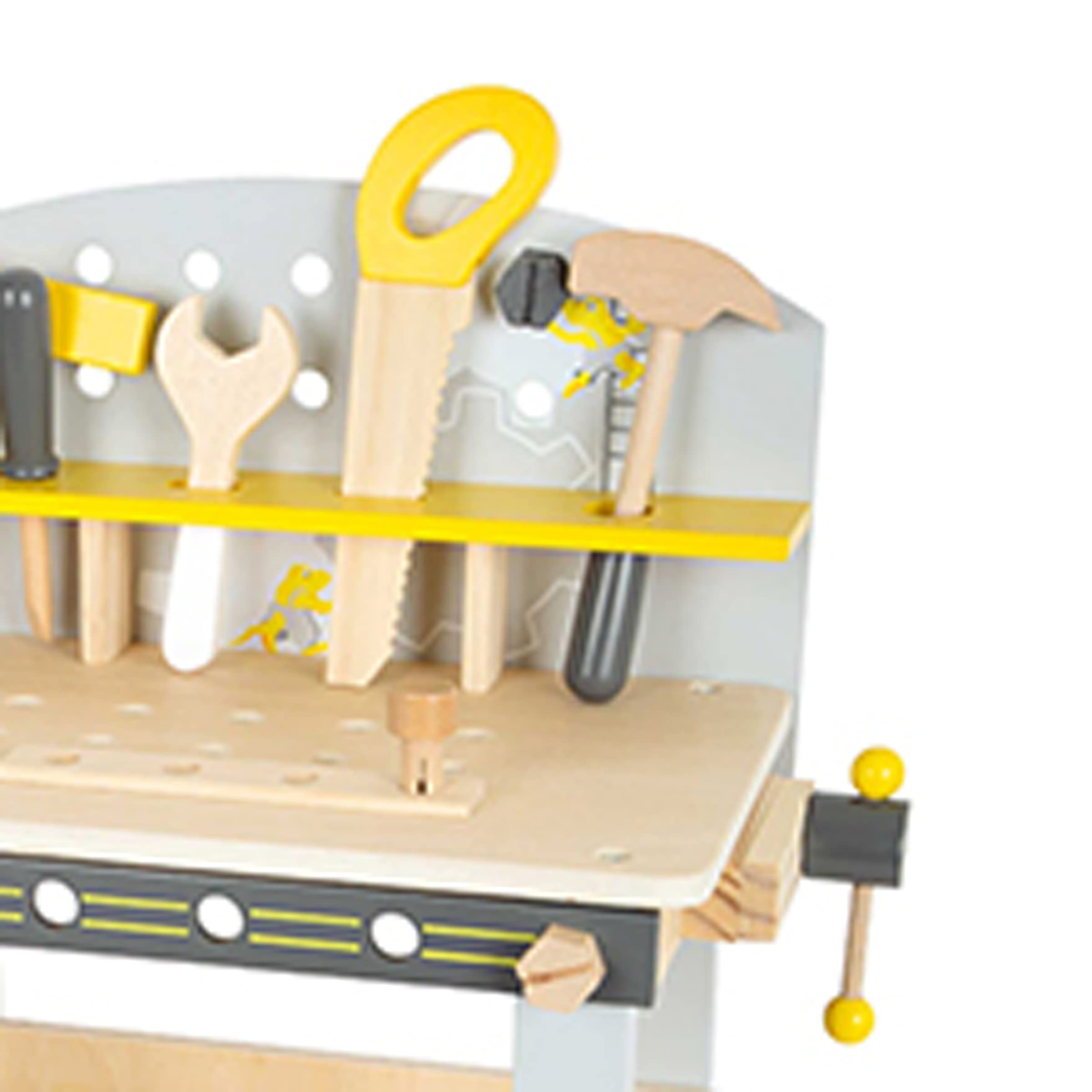 Small Foot Etabli Miniwob Compact en Bois, avec de Nombreux Accessoires et Jeu de vis, pour Enfants 3 +, 11805