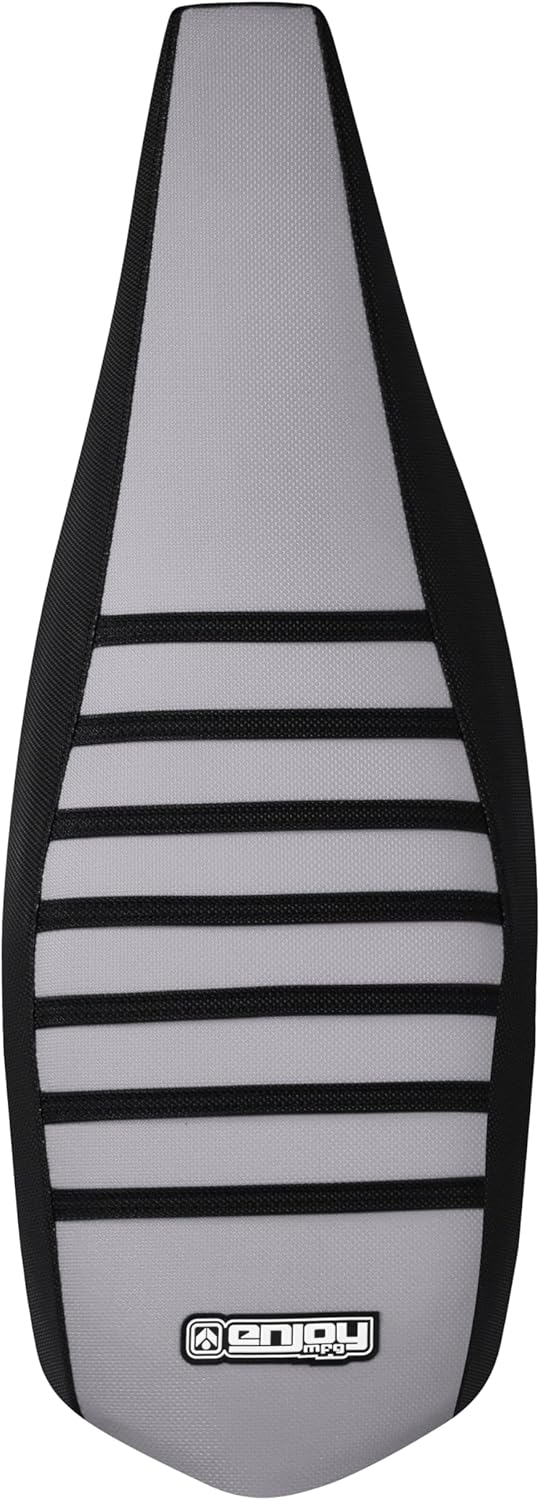 Enjoy Mfg Seat Cover - Compatible with Yamaha 2004-2013 YFZ 450 Quad ATV SEAT (Black/Silver/Black) #200