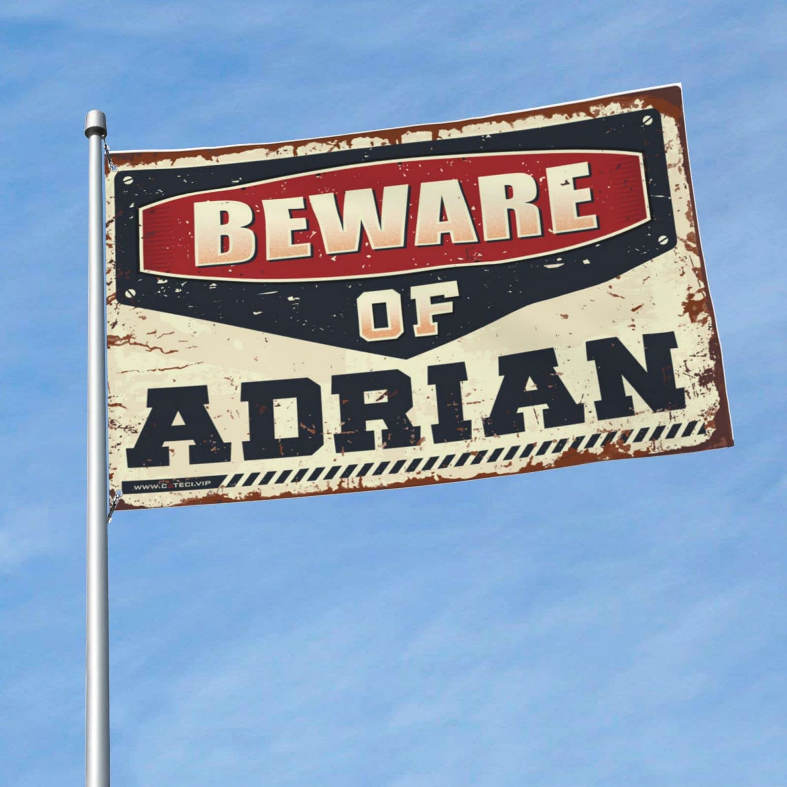 Attention à Adrian drapeau de dortoir pour raviver une chambre - 6