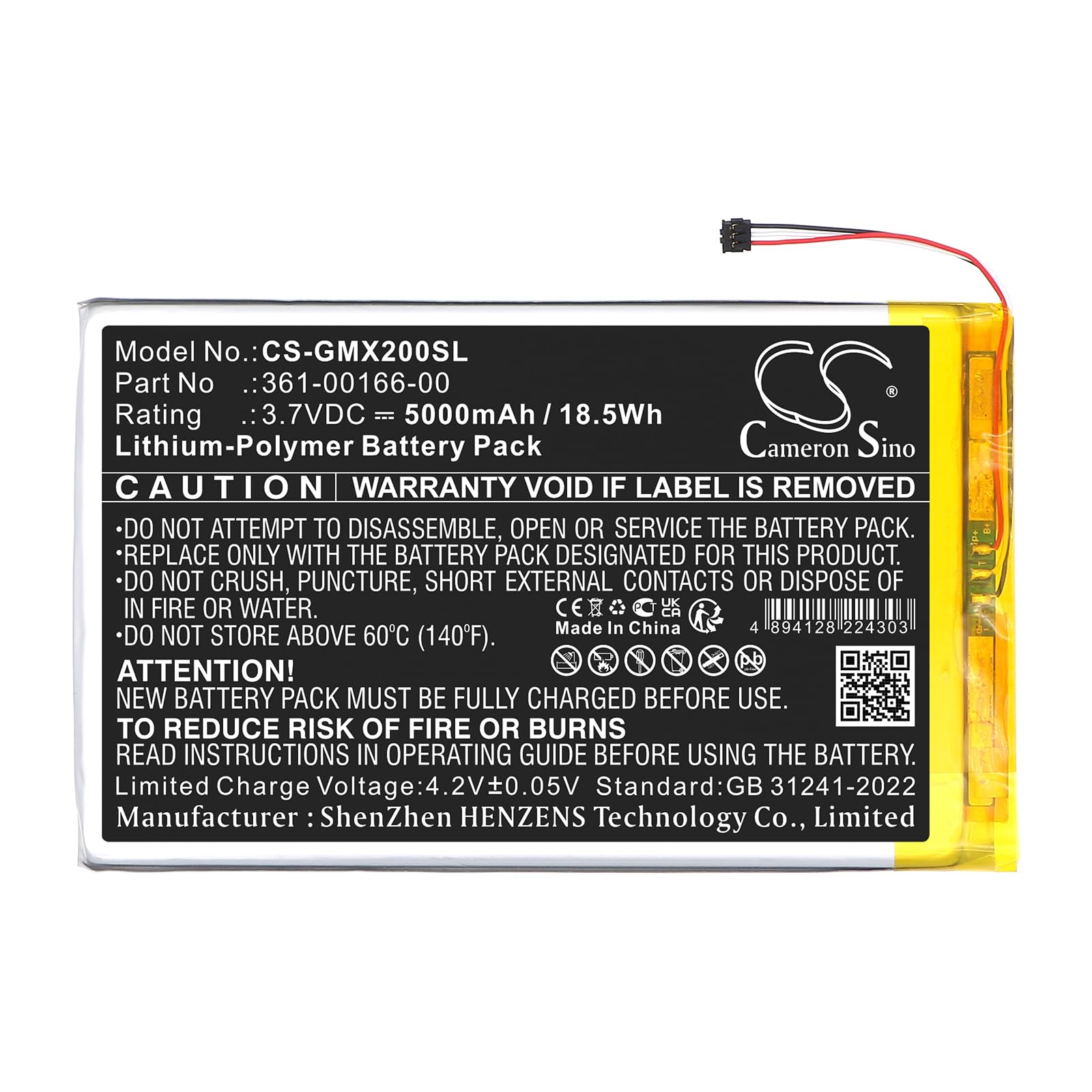 Ersatz Akku kompatibel mit Garmin Zumo XT2 PN: 361-00166-00 5000mAh / 18.5Wh