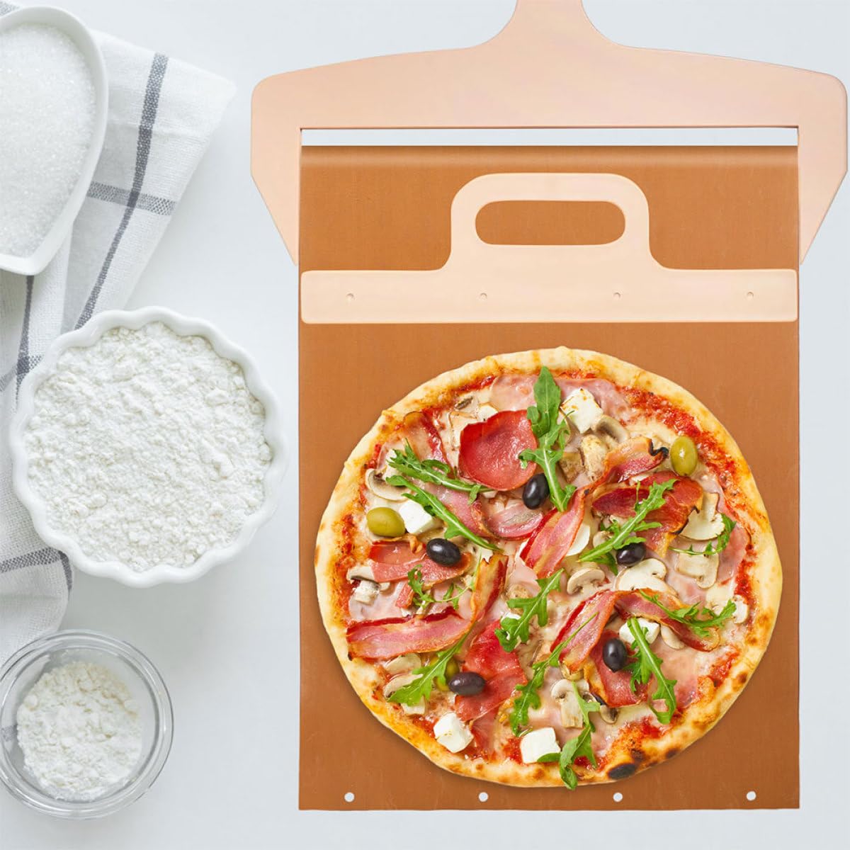 MAGICLULU Panno di Ricambio per Pala per Pizza Antiaderente 2 Pezzi in Tela da Forno Resistente al Calore per Pizza da Forno Professionale e Domestico