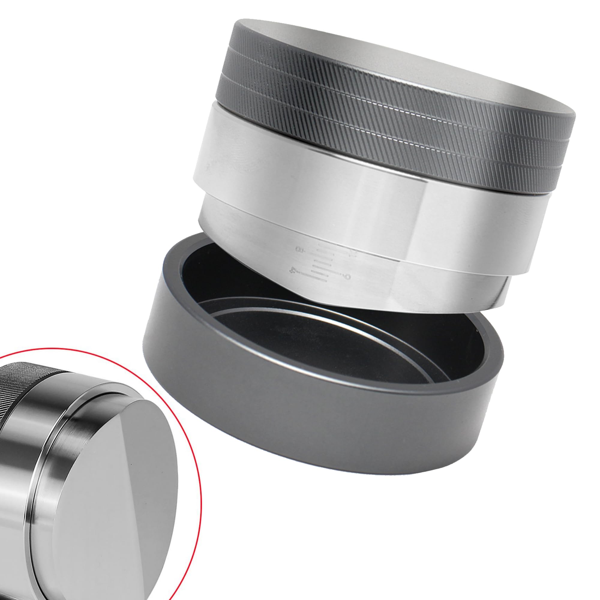 DIBTSA 58.5mm Coffee Distributor, Espresso Distribution Tool, Adjustable Depth Coffee Leveler, Compatible with ECM, Gaggia, La Marzocco, Rancilio Rocket and E61 Grouphead Machines