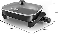 Vista 10 de Black & Decker sartén eléctrico, 12" x 15", Negro