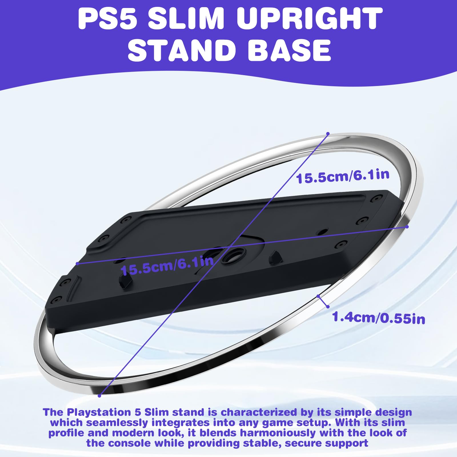 Support vertical pour Playstation 5 Slim : support pour Playstation 5 Slim, PS5 Slim/PS5 pour Playstation 5 Discs et numérique, support vertical pour console PS5 Slim