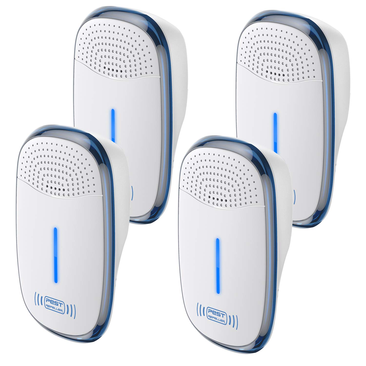 Ultrasonic Pest Repeller, 4 Packs, 2024 Upgraded Electronic Indoor Plug in for Insects, Mice,Ant, Mosquito, Spider, Rodent, Roach, Mosquito Repellent
