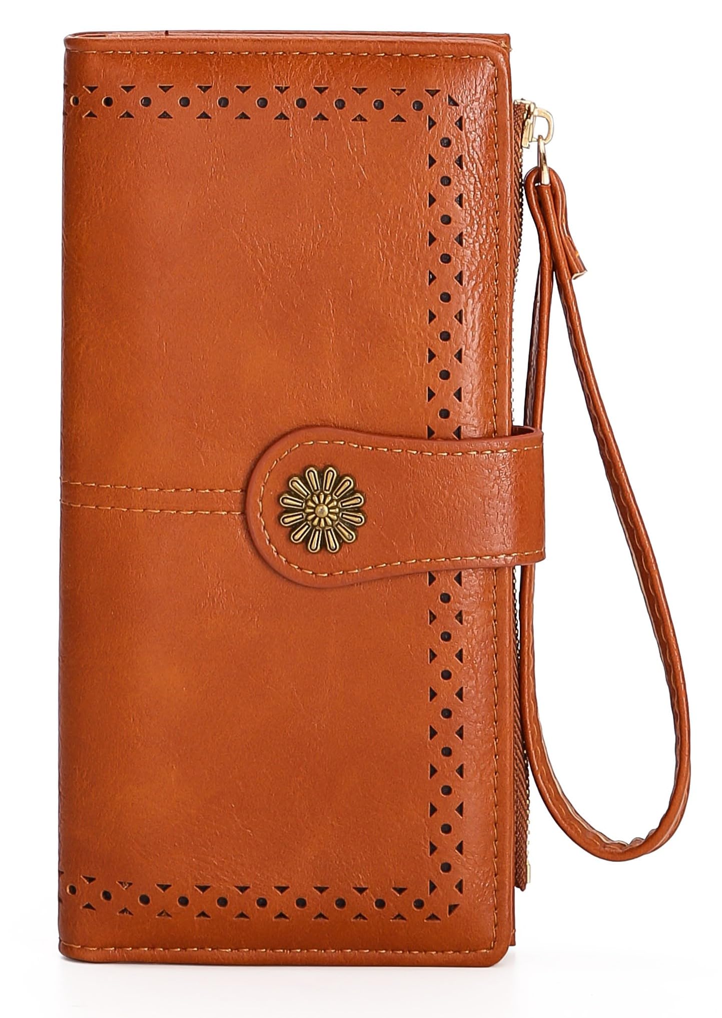 Elegant PU Leather Women's Wallet Clutch, Vintage-Inspired Design with Card Slots and Cash Storage Women Wallet | Gift for Women (Brown)-image-15