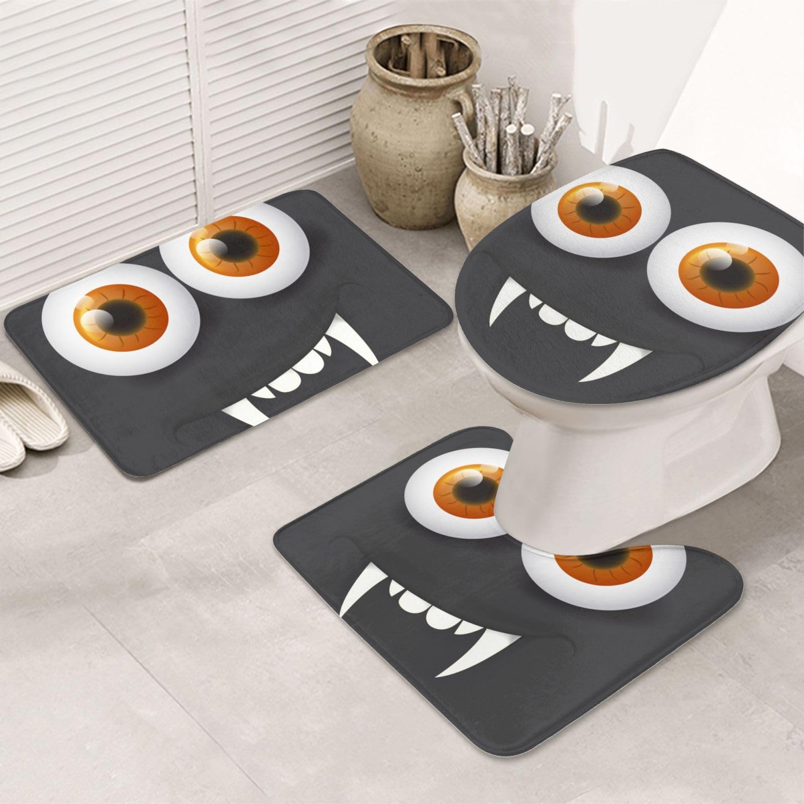 エイリアン RUG MAT Amazon.com: Loklneyk 3 Pcs Cartoon 3D Alien Bathroom Rug Set Non
