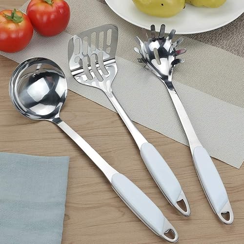 Miniatura 7 de Begale Juego de utensilios de cocina de acero inoxidable de 8 piezas, utensilios de cocina