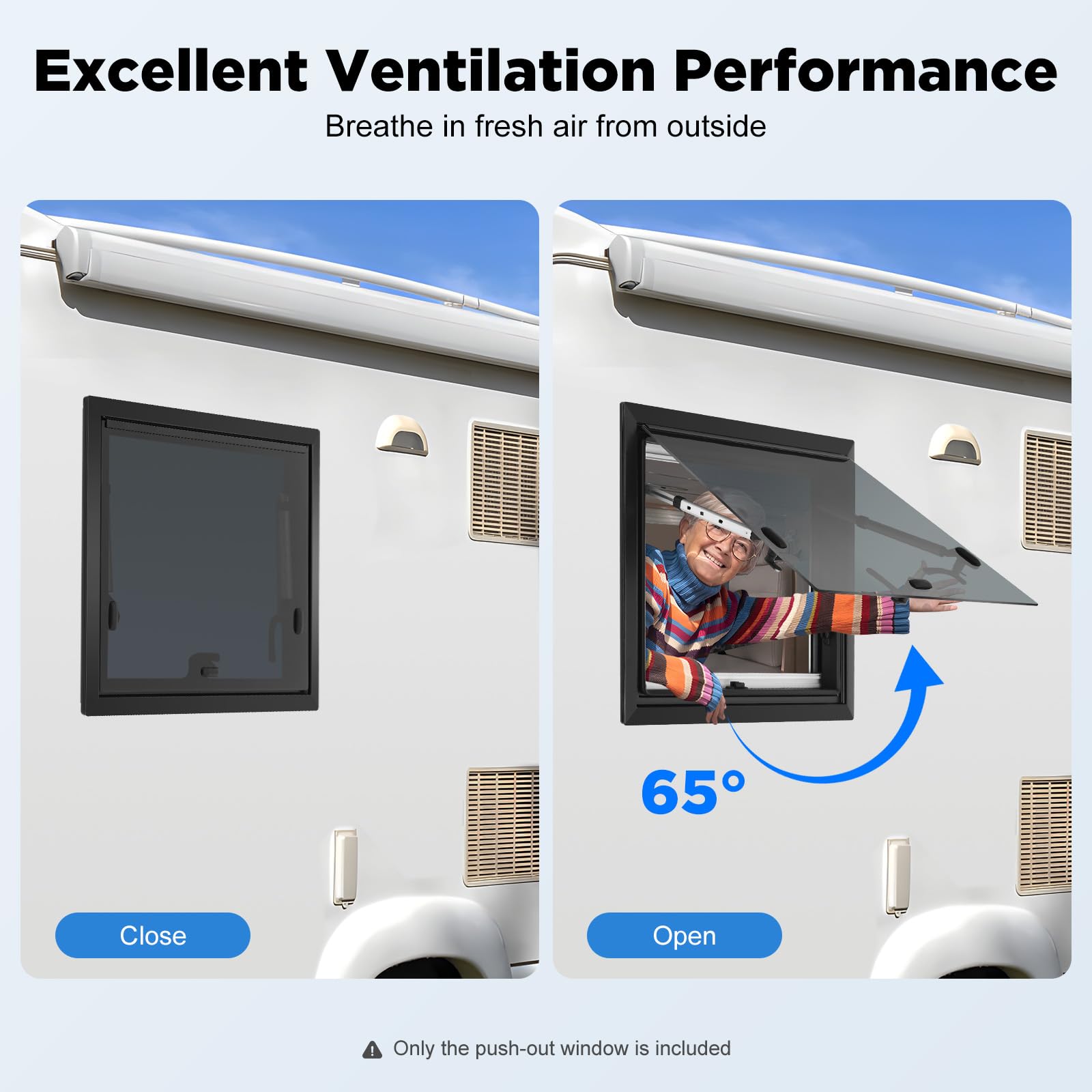 Finestra Scorrevole Per Camper 700x450mm - Con Zanzariera E Vetro Temperato 4mm - Foto 5