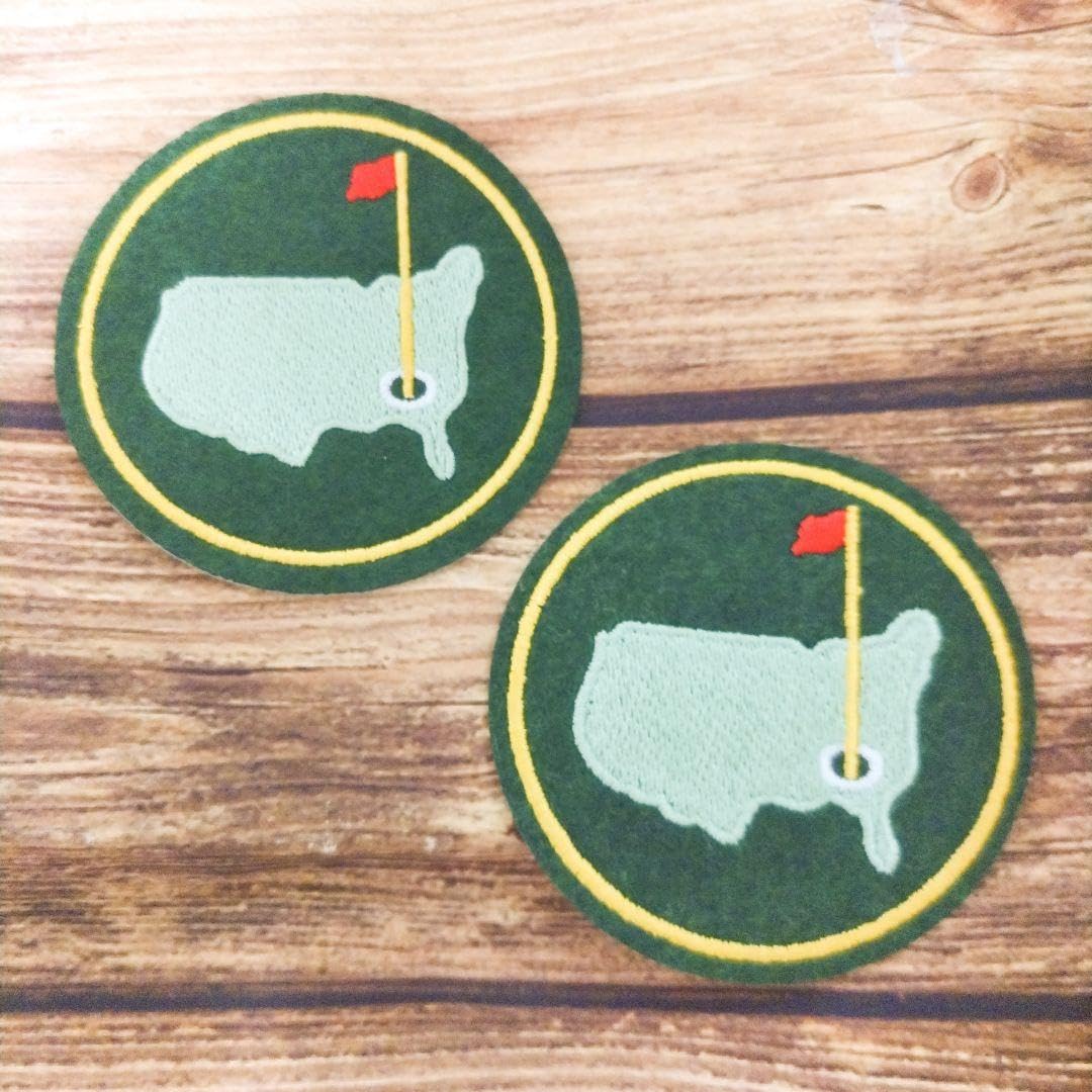 ムータマリン　ボンディングジャケット　ワッペン　ゴールド金具　ゴルフ　カーキ　L ムータマリン ボンディングジャケット ワッペン ゴールド金具 ゴルフ