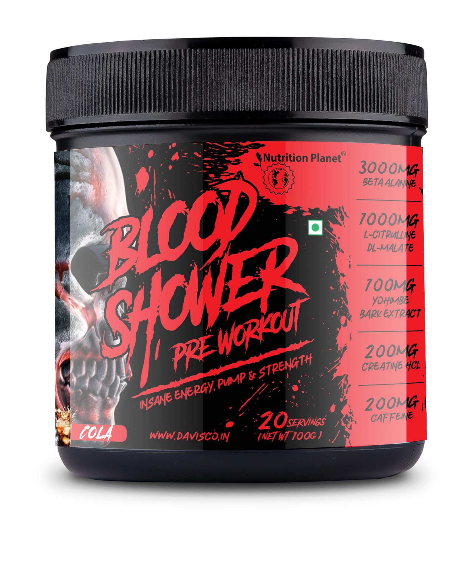 Sponsored Ad - Nutrition Planet Blood Shower Pre Workout (100g - Cola, 20 Servings)