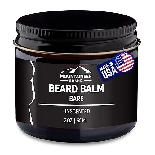 Mountaineer Brand Bálsamo para barba para hombres Acondicionador sin enjuague totalmente natural para hidratar la piel seca con picazón La