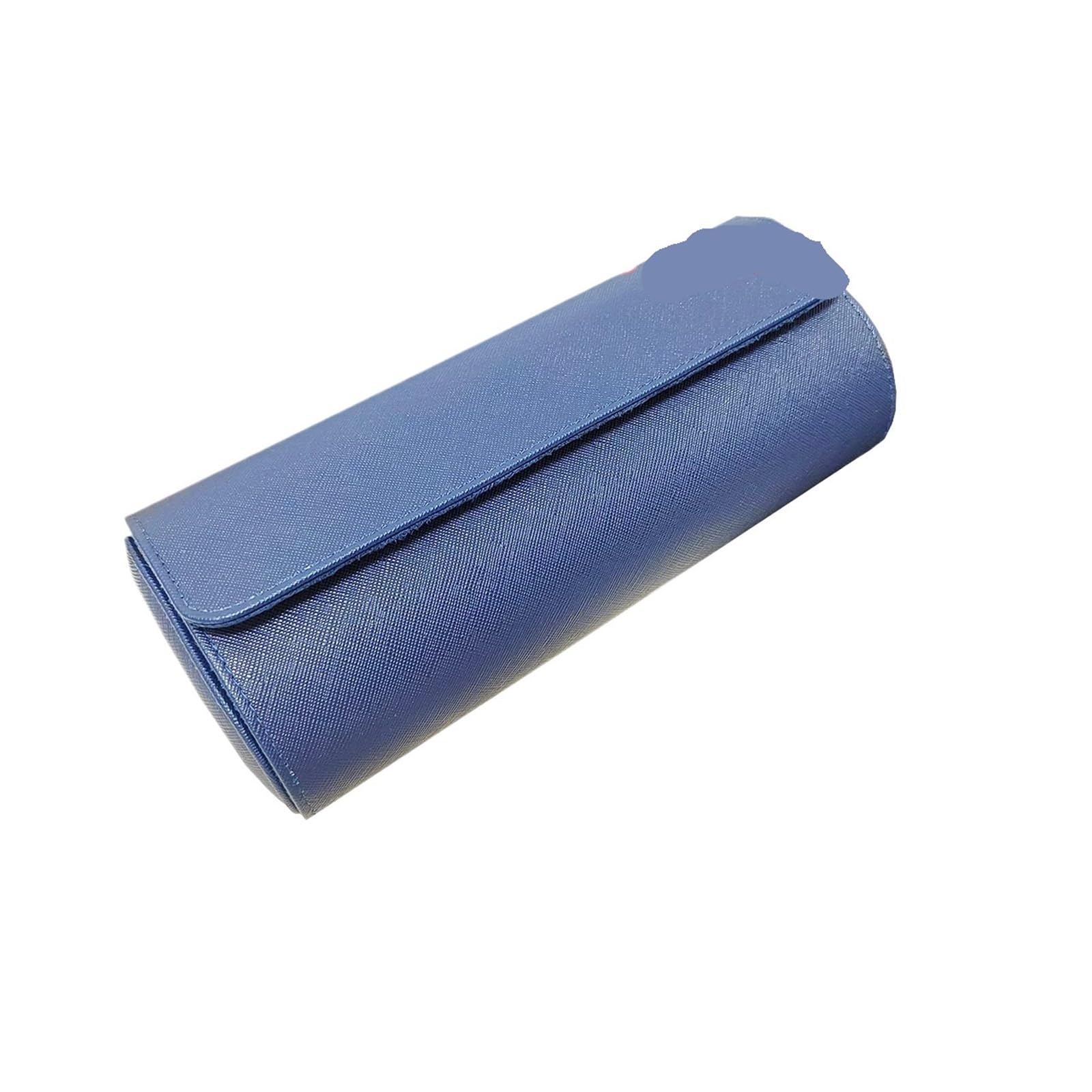 1/2/3-Slot Uhrenrolle Reiseetui Uhrenetui Leder Uhrenbox for die Reise Uhrenbox Herren Gfits Uhren Reiseetuis für Uhren, Uhrenarmbänder(3Slot Blue)
