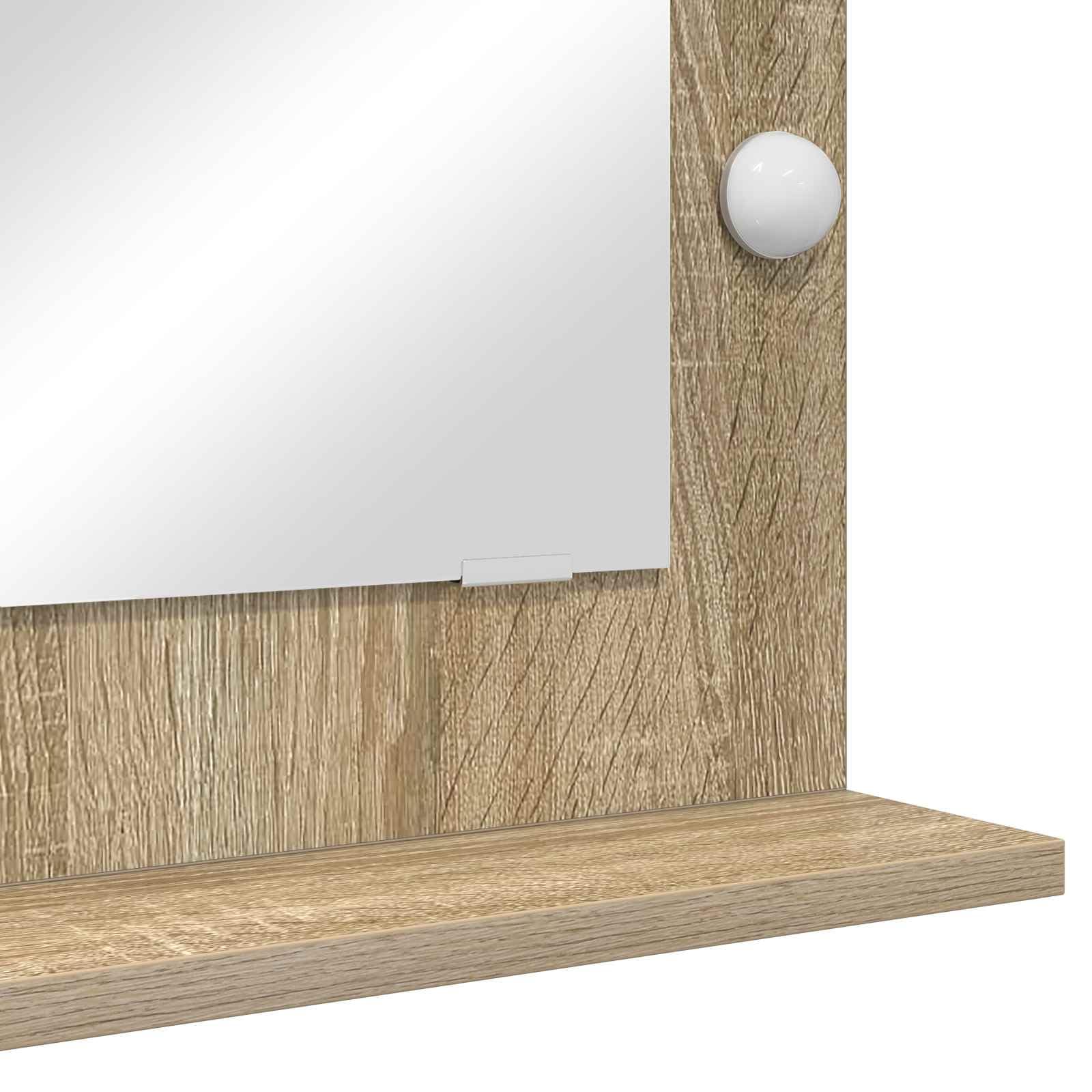 Espejo de tocador con luz blanca cálida, funciona con USB, ideal para cuarto de baño, dormitorio, pasillo y vestidor