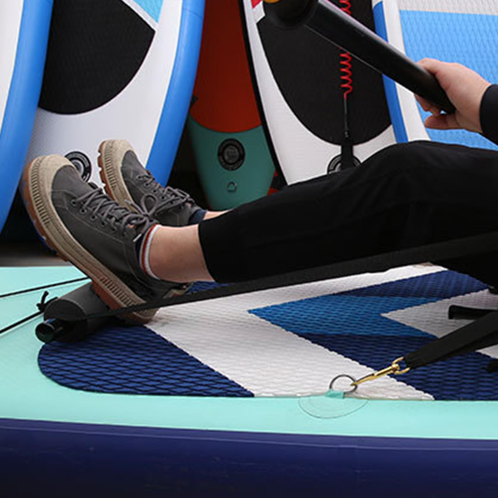 Kajak-Fußpedal – Fußpedal für Surfbretter mit doppelten Gurten, leicht schleifbarer Knöchel | Fußstütze verstellbar für Kajak, Kanu, Boot, See oder Rudern von Me
