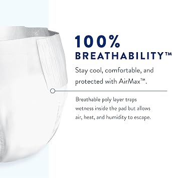 Prevail Per-Fit Maximum Plus Adult Incontinence Brief M Heavy Absorbency Breathable, PF-012/2, 20 Ct