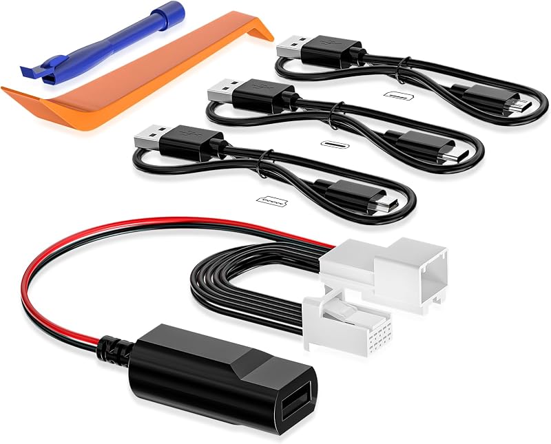 Dash cam Power Adapter 10-pin Type B | Compatible with Select Toyota, Lexus, Subaru Models. Connects to Rearview Mirror