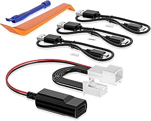 Dash cam Power Adapter 10-pin Type B Compatible with Select Toyota, Lexus, Subaru Models. Connects to Rearview Mirror