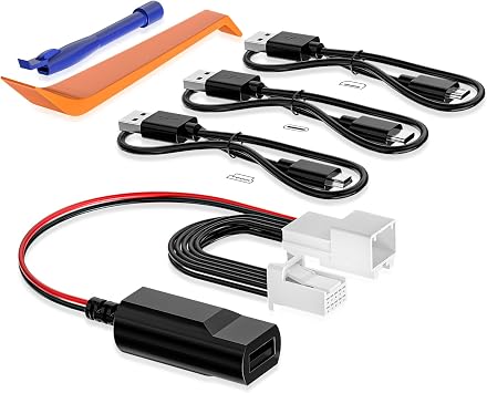 Dash cam Power Adapter 10-pin Type B Compatible with Select Toyota, Lexus, Subaru Models. Connects to Rearview Mirror