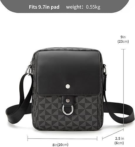 Miniatura 6 de LDMIYIN Bolsa de hombro para hombre, bolsa de viaje con cremallera antirrobo, bolsa de mensajero