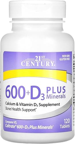 21st Century Calcium 600 Plus D Plus Minerals Caplets 120 unidades 27498 21st Century Calcium 600 Plus D Plus Minerals Caplets 120 unidades 27498