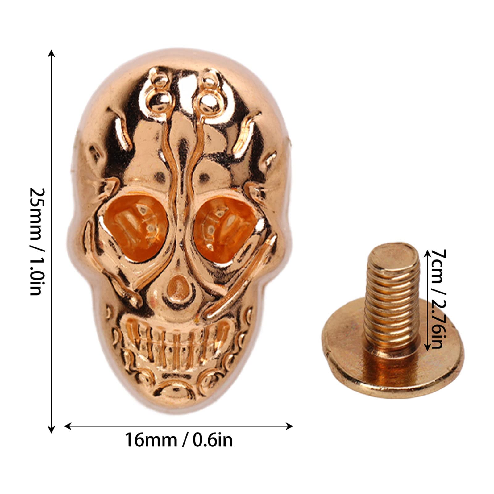 Borchie Dorate Rivetti 50 Set 7 * 8 Mm Borchie A Bottone In Metallo Borchie A Vite Per Borsa / Cintura Borchie Artigianali In Pelle Rivetto Borchie A Spillo Rivetti A Compressione In Rame - Italia - Foto 12