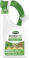 Scotts MossEx 3-in-1 Ready-Spray Moss Killer for Lawns, Roofs, Patios - Fast-Acting, No-Stain, 32 oz Hose-End Spray