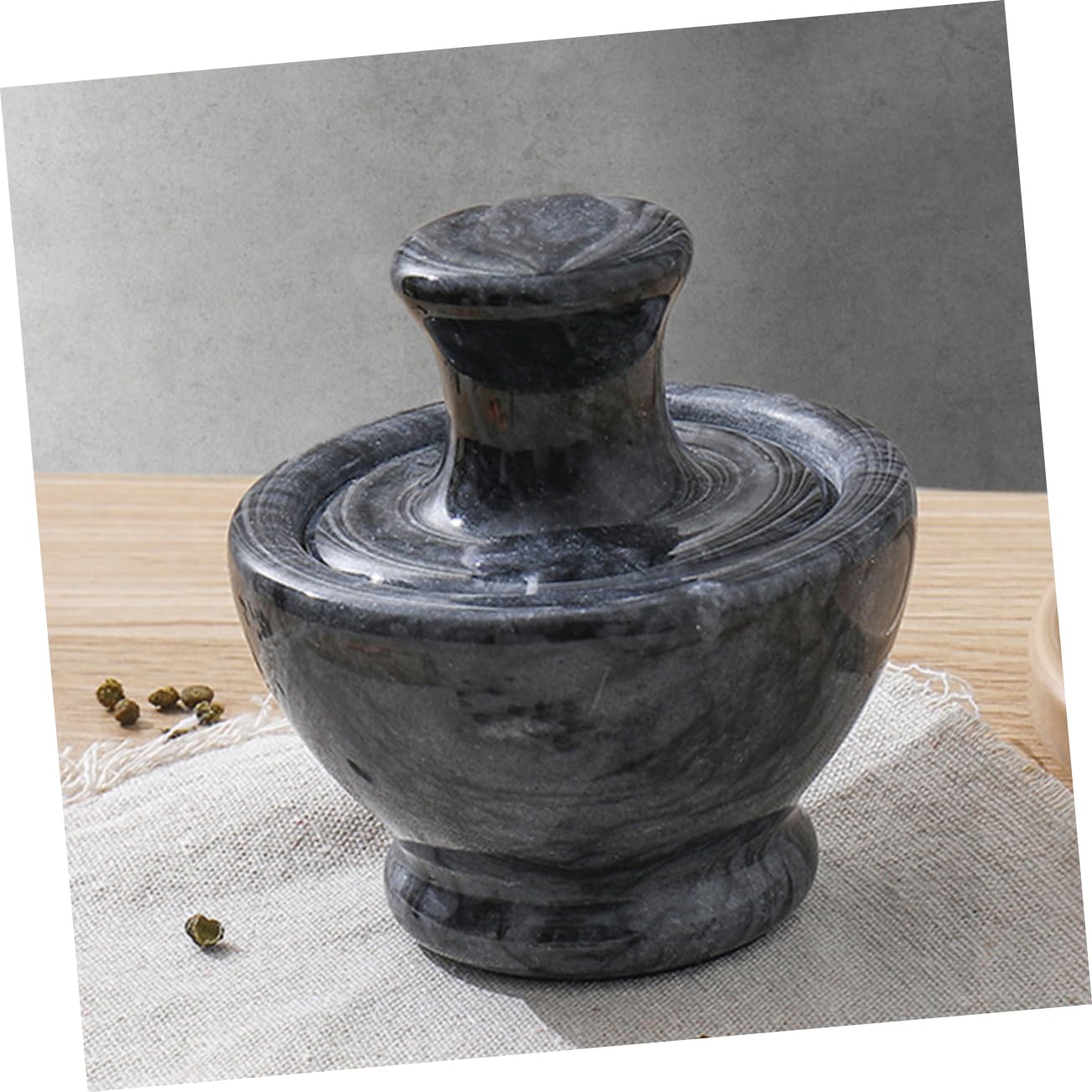 COLLBATH Olla De Triturar De Mármol Juego De Mortero Para Cocina y Restaurante Fácil De Usar