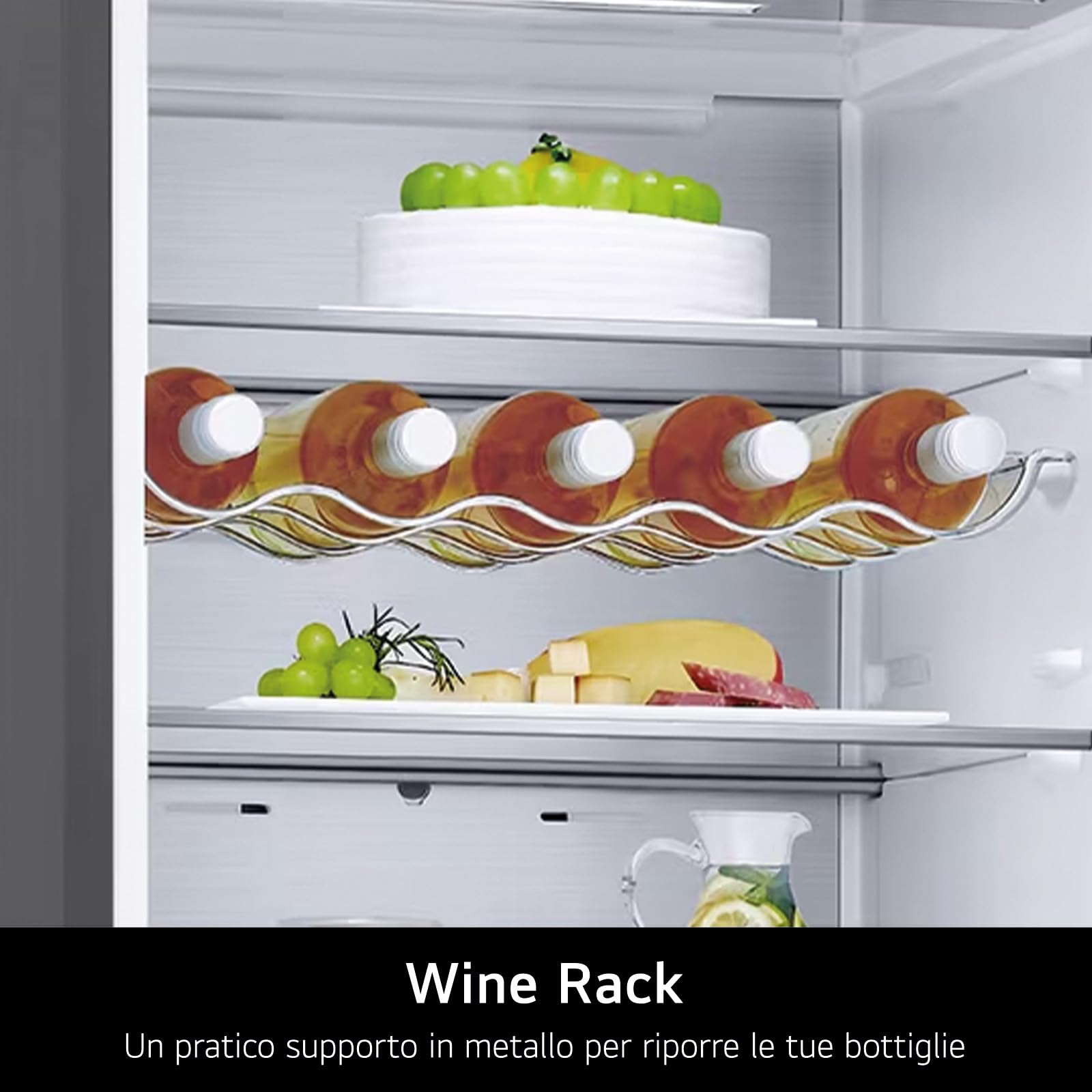 LG GSLV91MBAD Frigorifero Americano Side-by-Side, Classe D, Frigorifero No Frost, 635L, Wi-Fi, Door & Linear Cooling, Fresh Balancer, Dispenser senza allaccio, Igienizzazione UVnano, Acciaio