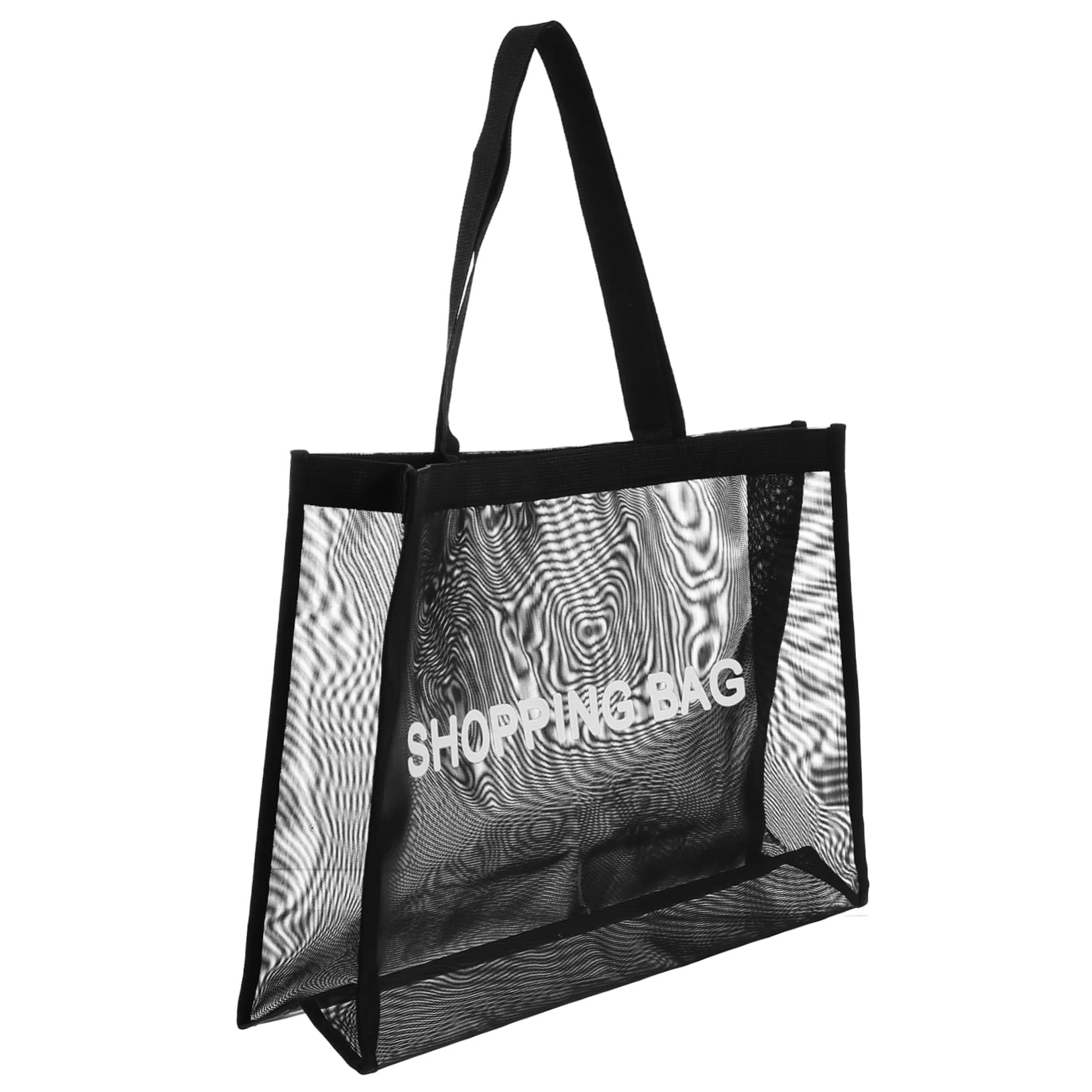 LIFKOME1 PC Mesh Tote Bag Shopping Bag Organizer Tote Bag for Beach Mesh Bags for Travel Beach Mesh Bag Travel Tote Bag Large Capacity Bag Lightweight Cargo Bag Tote Bag Black Nylon