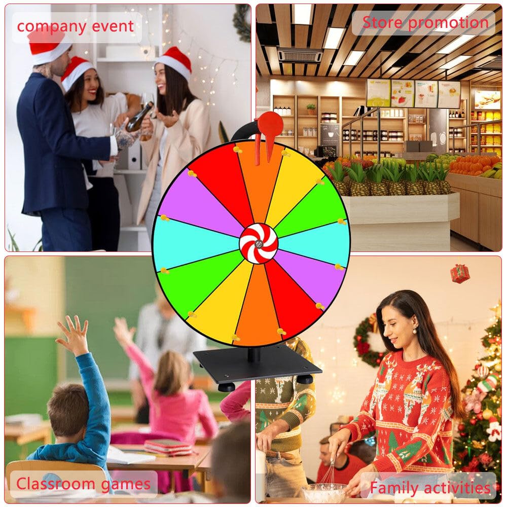 Ruota della fortuna, 12 ruote della fortuna, fai da te, con pennarello e gomma, per giochi della lotteria, giochi di parole, carnevale