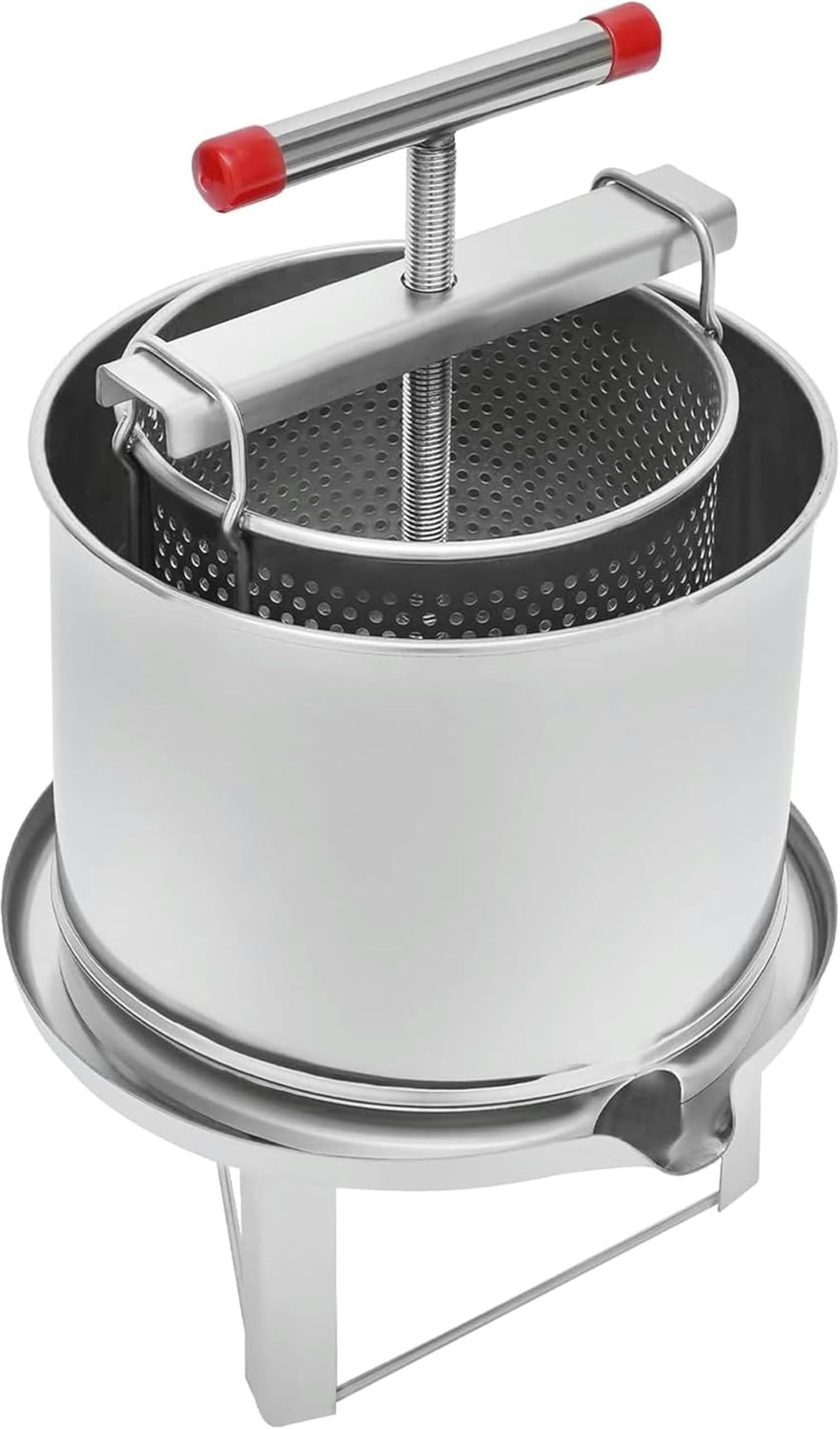 Extractor de miel de 12 l, prensador de cera de abejas, extractor de miel manual para el hogar, máquina de apicultura, extractor de jugo de uva y fruta, equipo para hacer vino para granjas domésticas