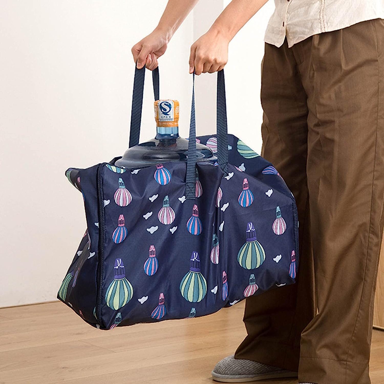 Bolsas Almacenaje Ropa Bolsa De Almacenamiento De Edredón con Asa Reforzada, Contenedor Organizador De Ropa para Armario con Cremallera Organizador Armario para Edredones(B,59 * 25 * 52cm)