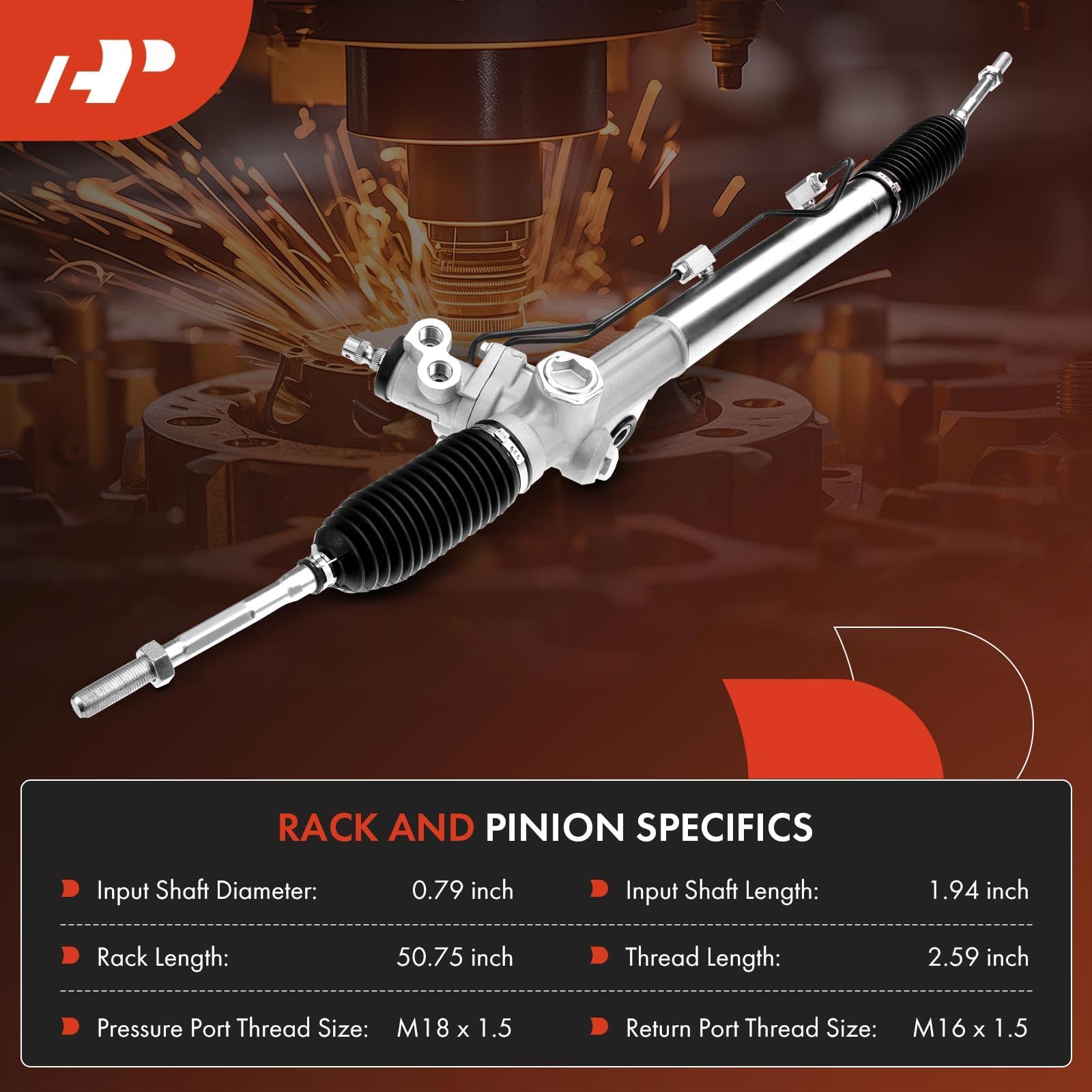 pine　2台 Amazon.com: A-Premium - Hydraulic Power Steering Rack and Pinion