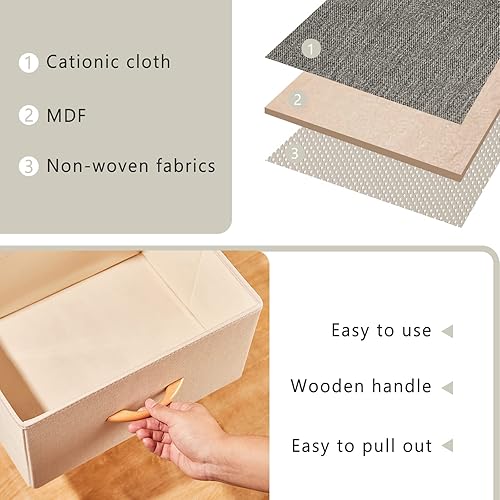 Miniatura 4 de Graficial Organizador de muebles de almacenamiento para aparador unidad grande de pie para dormitorio oficina Sala de estar y armario 8 cajones de