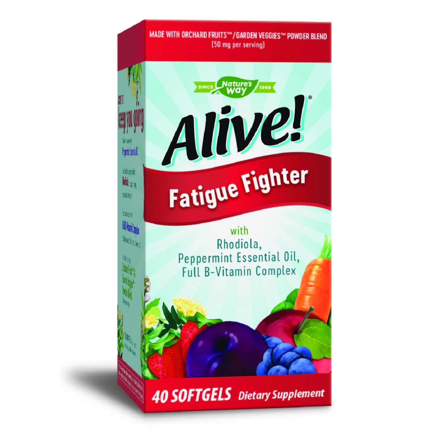 Nature’s Way Alive! Stress Less Vitamin Supplement, Ashwagandha, Vitamins C, D, B5, B6, 40 Softgels