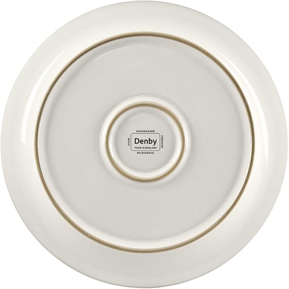 Denby Natural Canvas Plate Set, Cream, Medium, Set of 4