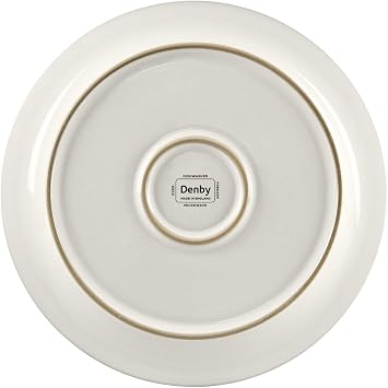 Denby Natural Canvas Plate Set, Cream, Medium, Set of 4
