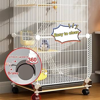 フェレット用特大ゲージ　キャスター付き BTM 猫ケージ 3段 大型 キャットケージ 木製フレーム キャスター