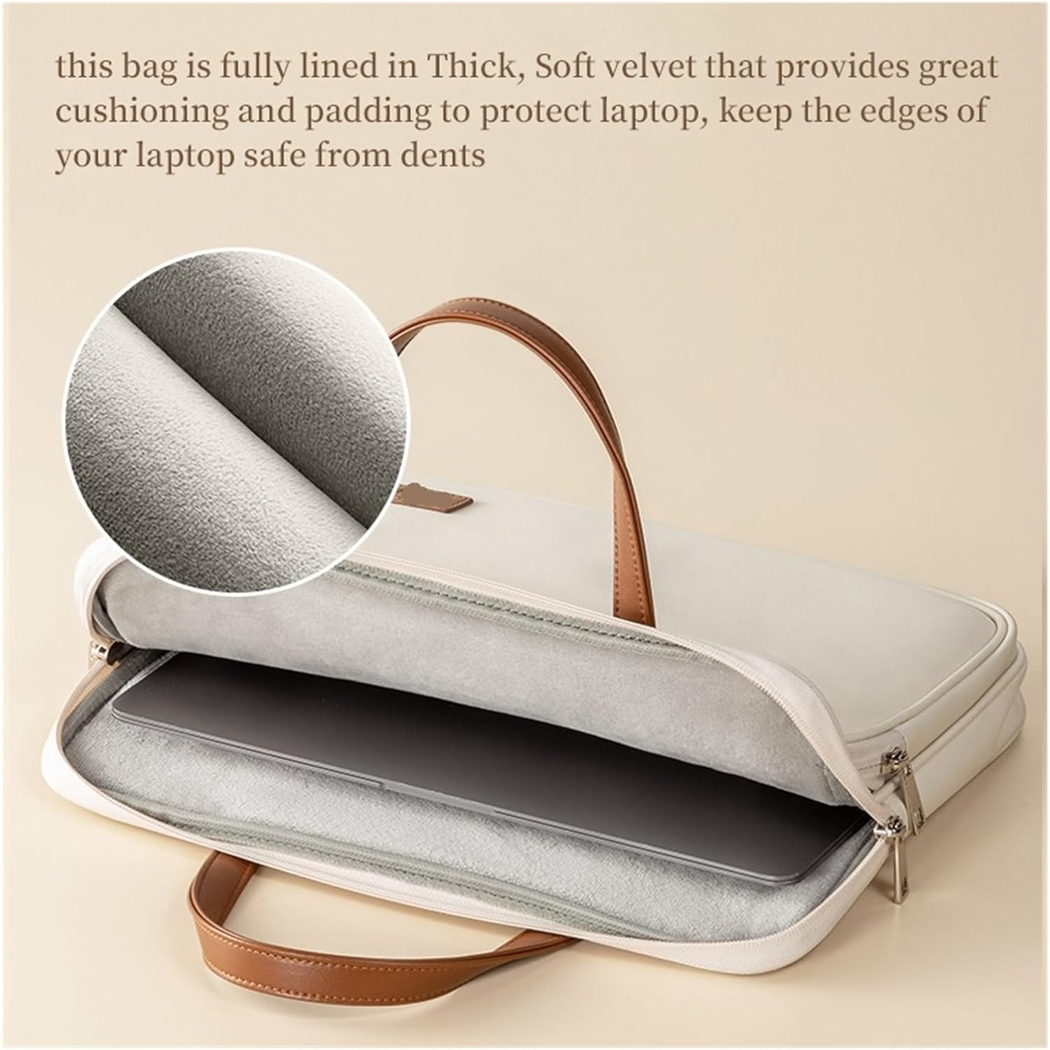 Laptop Bag Women Slim Briefcase Notebook Carring Case ，compatible For 14 M4 15.6 Inch
