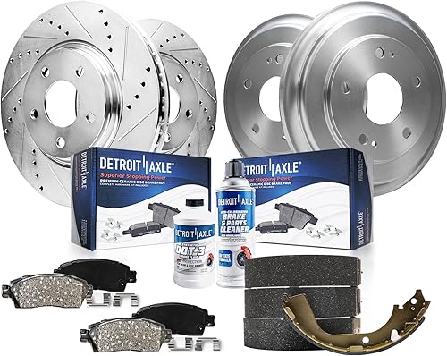 Miniatura 14 de Detroit Axle - Zapatas de freno traseras para Ford F-150 F-250 Expedition Lincoln Navigator Town Car Mark LT, reemplazo de zapatas de freno