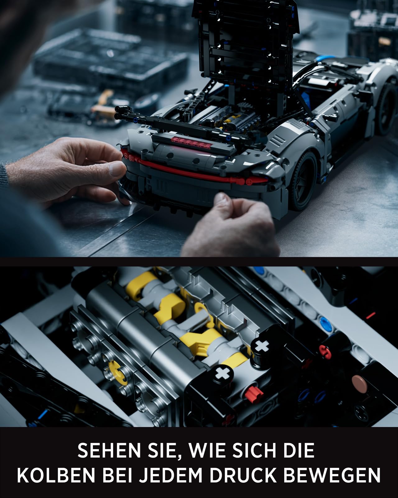Nifeliz Auto-Modellbausatz für Erwachsene, Technique Sportwagen Klemmbausteine Auto Geschenk zum Sammeln, Sammlerstücke für Zuhause oder das Büro (2362 Teile, NF10328)