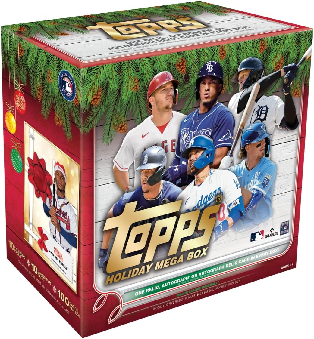 2022 Topps Baseball Trading Cards Holiday Mega Box - 100 Cards/Box