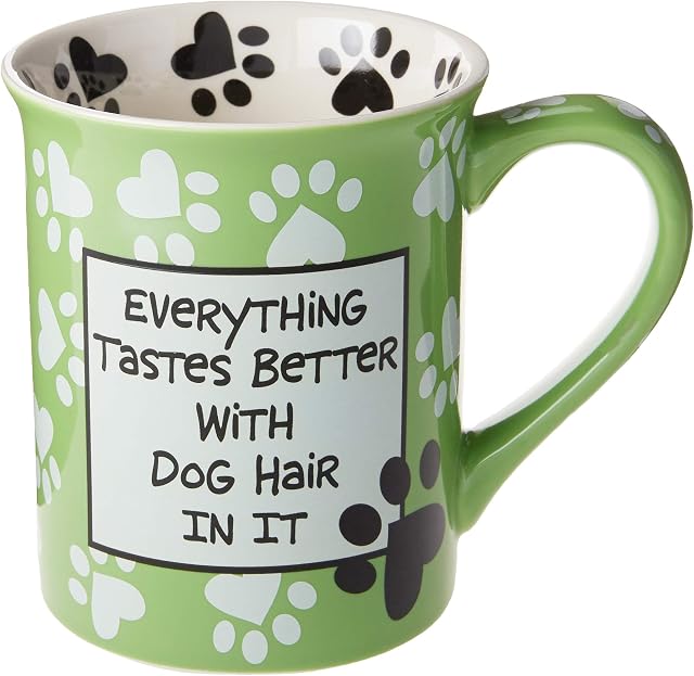 Our Name Is Mud 4026113 Dog Hair Mug Light Green Mug