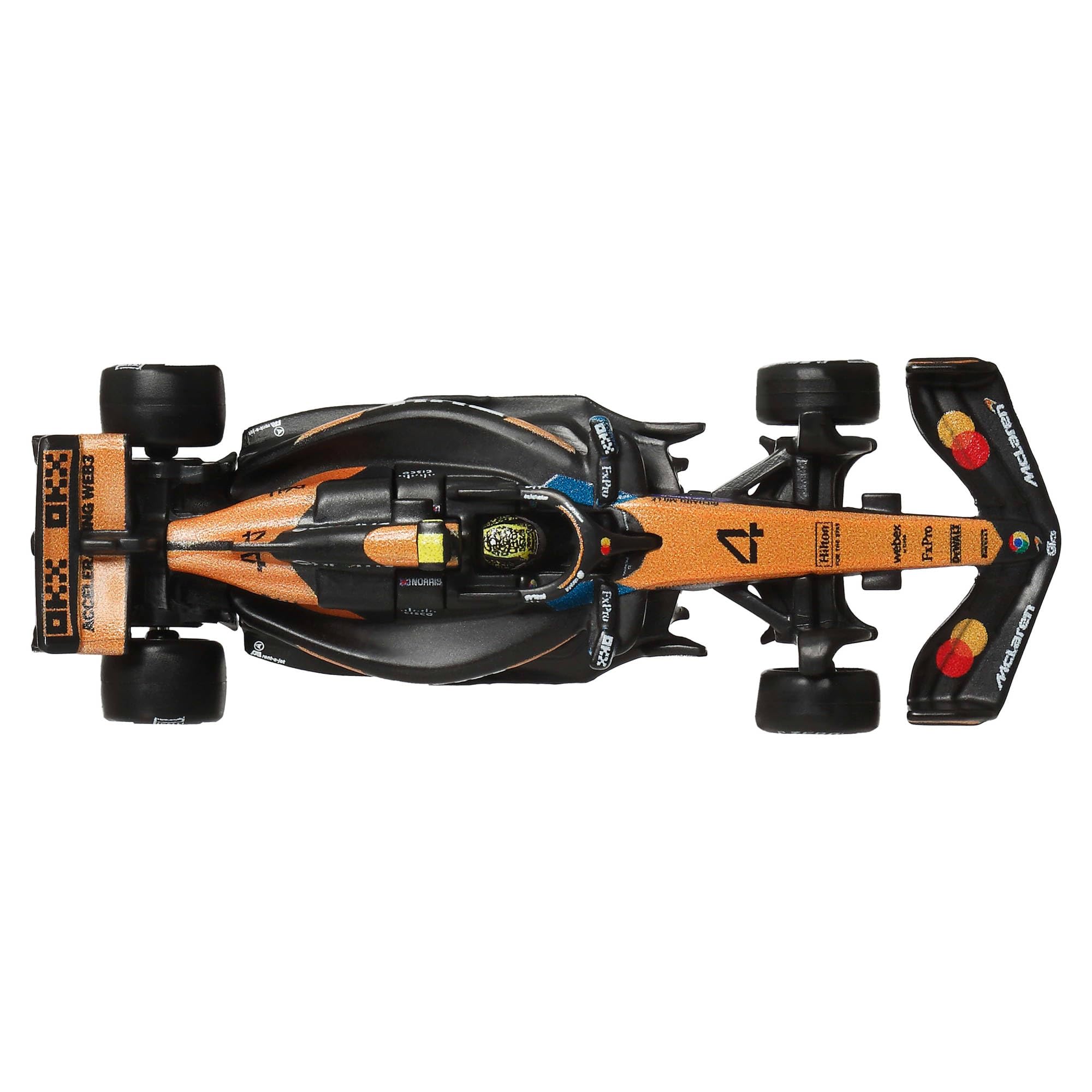 Hot Wheels Premium McLaren Formule 1 Coffret 2 Voitures | Voitures de course à collectionner n°81 Oscar Piastri & n°4 Lando Norris, Die-Cast à l'échelle 1:64, JMM91