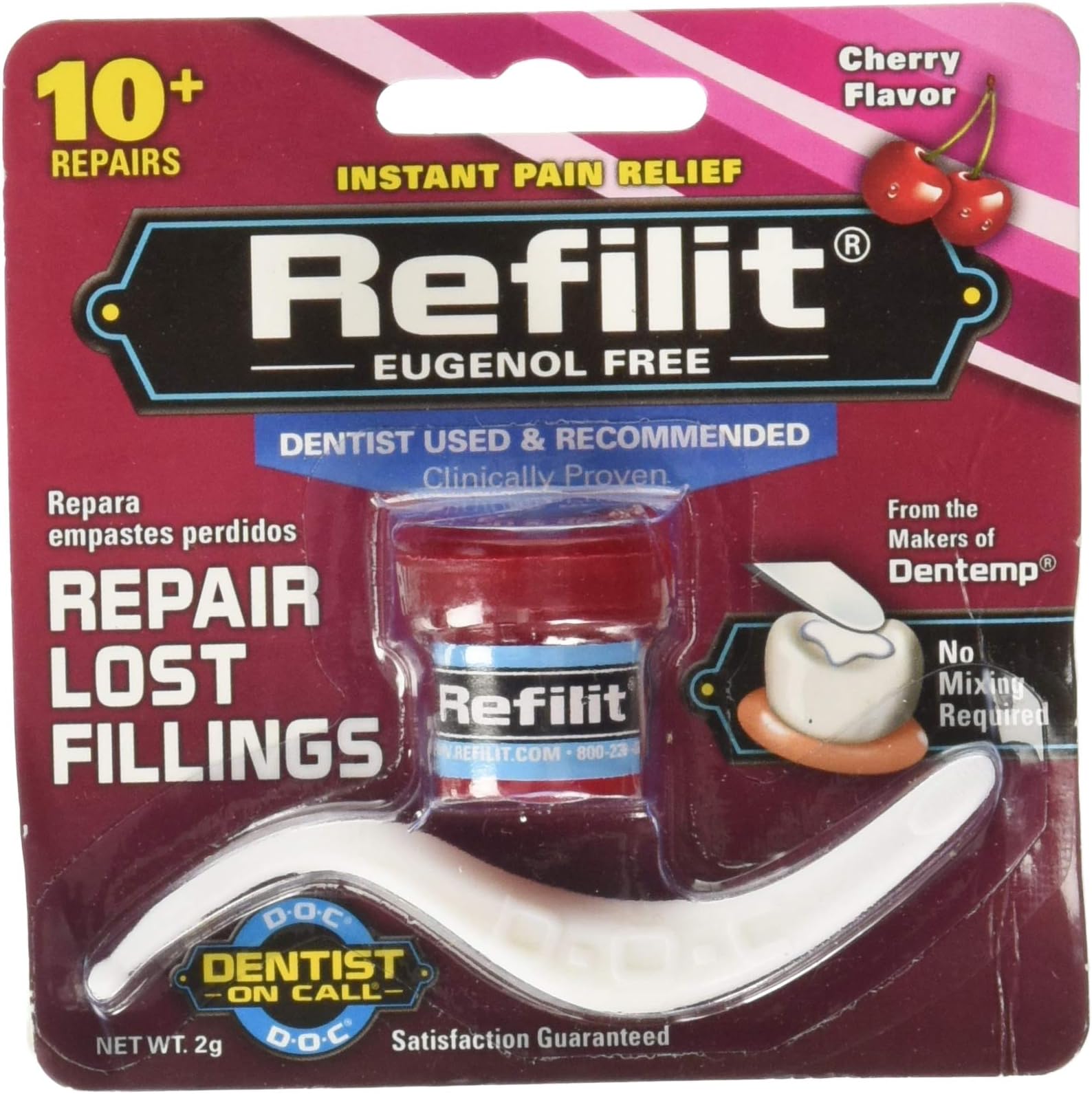 Refilit Maximum Strength Filling Material, Cherry Flavor