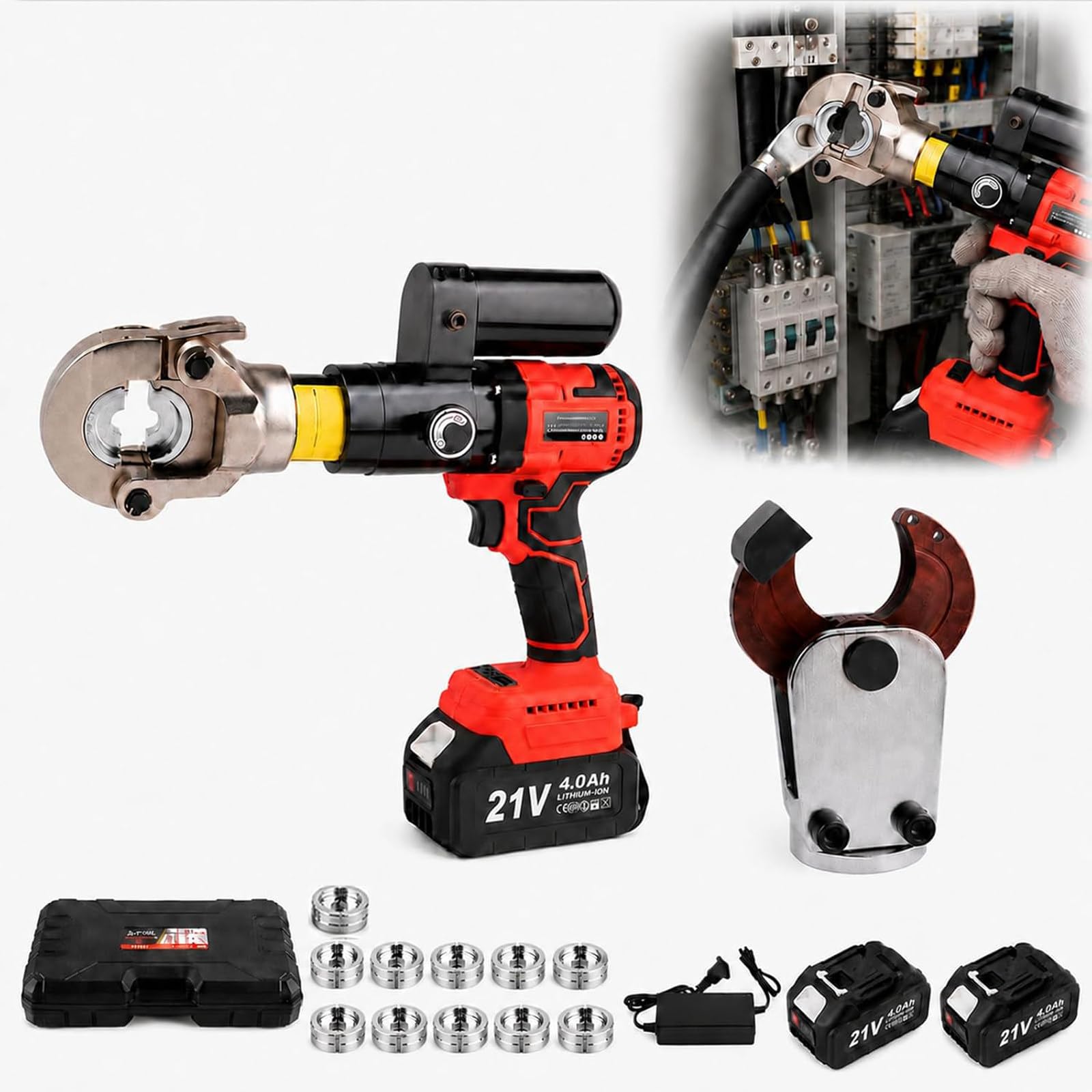 Akumulatorowa Praska Hydrauliczna & Obcinak, 7 T, 16–300 mm²